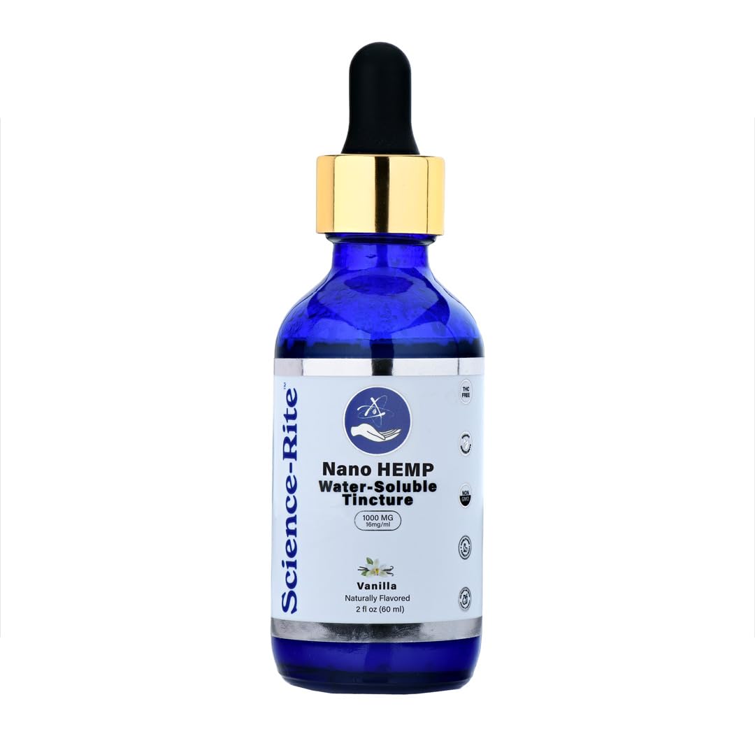 Science-Rite Nano Water-Soluble Hemp drops droplet application shows fast uptake