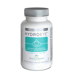 ScienceBased Health HydroEye bottle pour supports easy daily use for eye comfort.