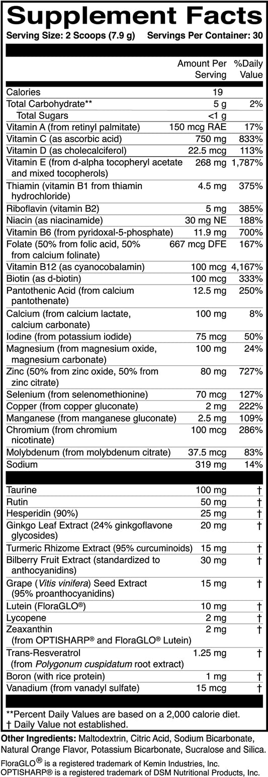 Pouring MacularProtect powder into water for daily nutrition boost
