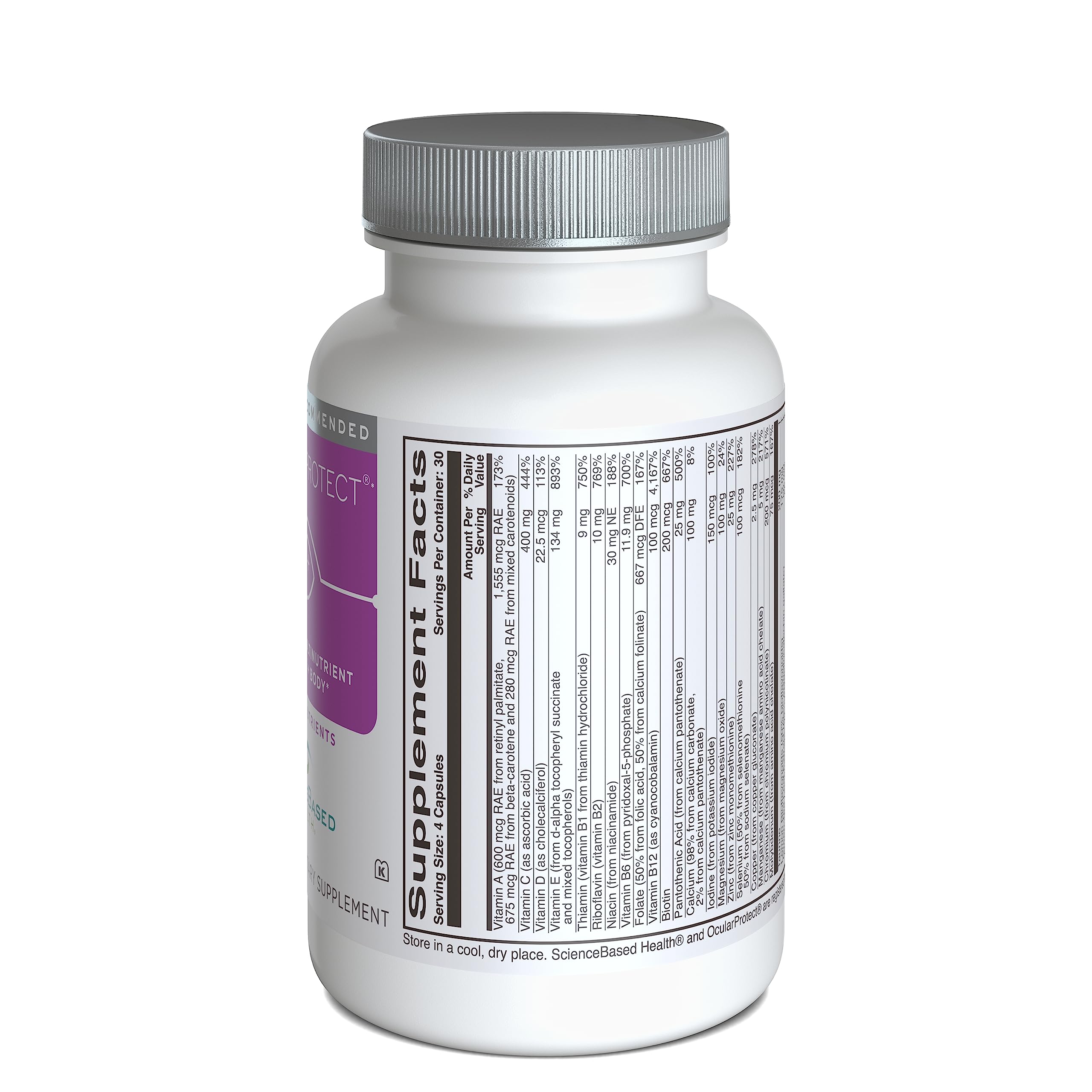 ScienceBased Health OcularProtect capsules closeup for easy daily use.
