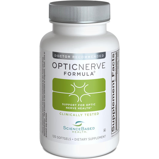 ScienceBased Health Optic Nerve Formula bottle close-up for targeted eye support