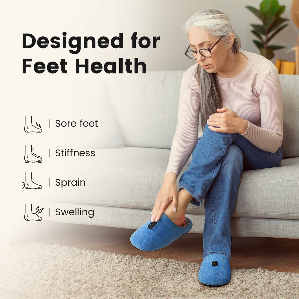 Scienlodic foot therapy device charging port for cordless sessions.