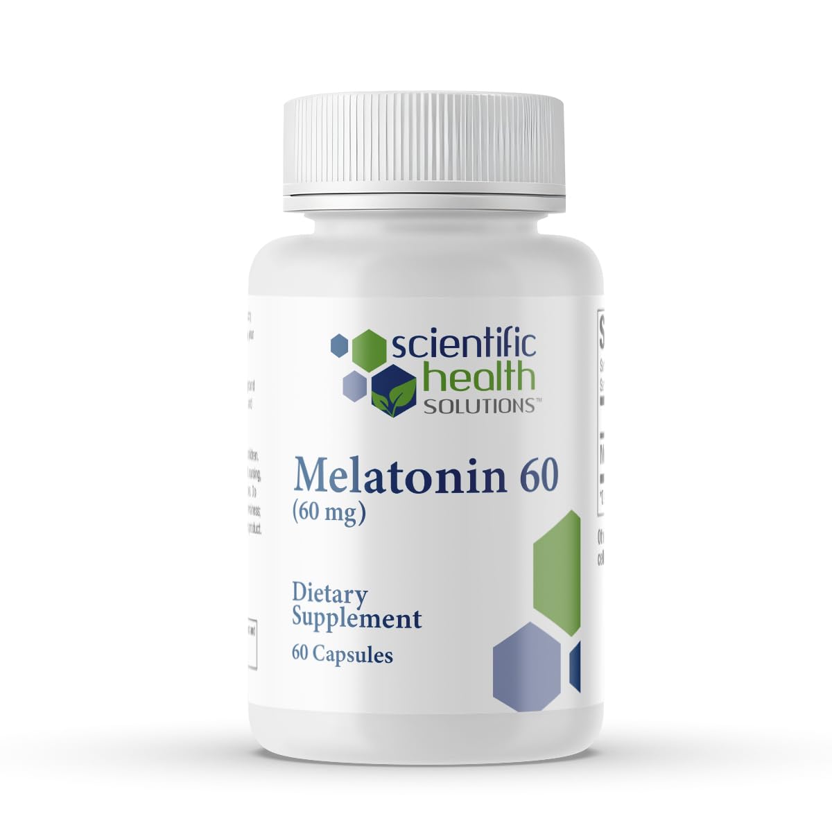 Scientific Health Solutions Melatonin 60mg bottle for easy nightly sleep support.