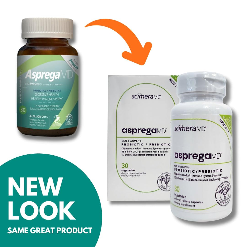 Asprega capsules close-up reveals delayed-release coating for targeted gut delivery