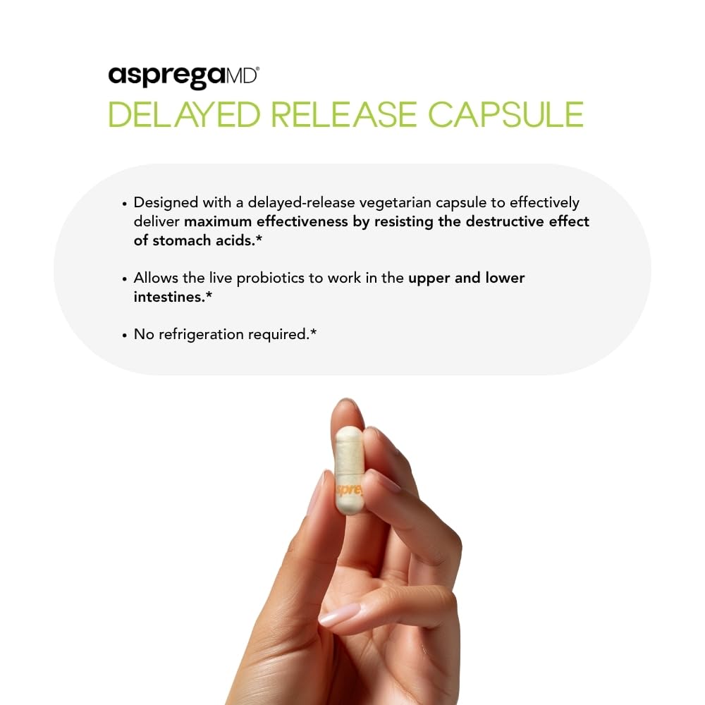 Asprega 30-day supply emphasizes convenient daily use