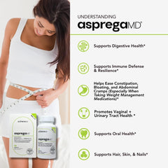 Asprega packaging variation notice indicates updated look while formula stays the same