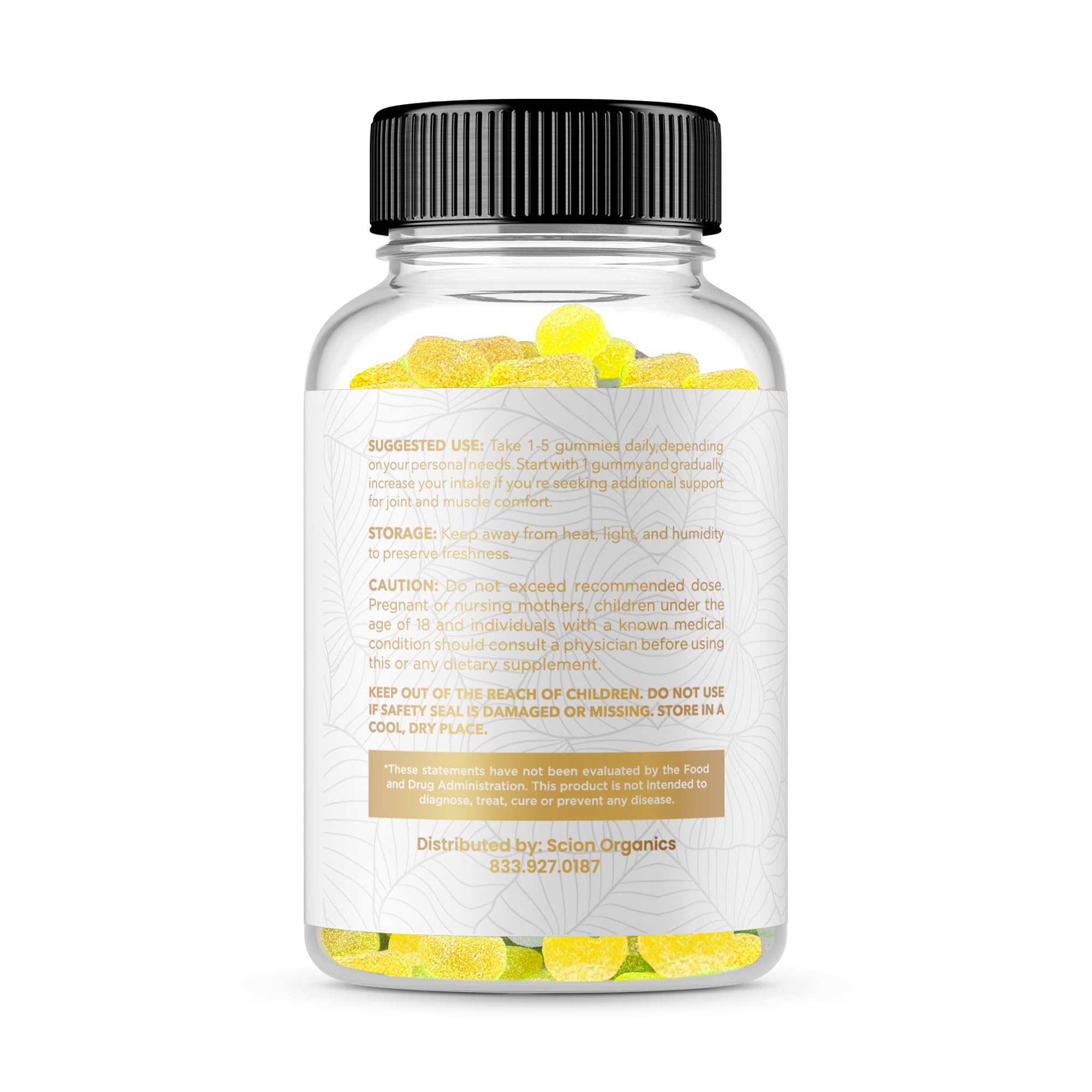 Scion Organics hemp gummies raspberry pack front for easy daily use.