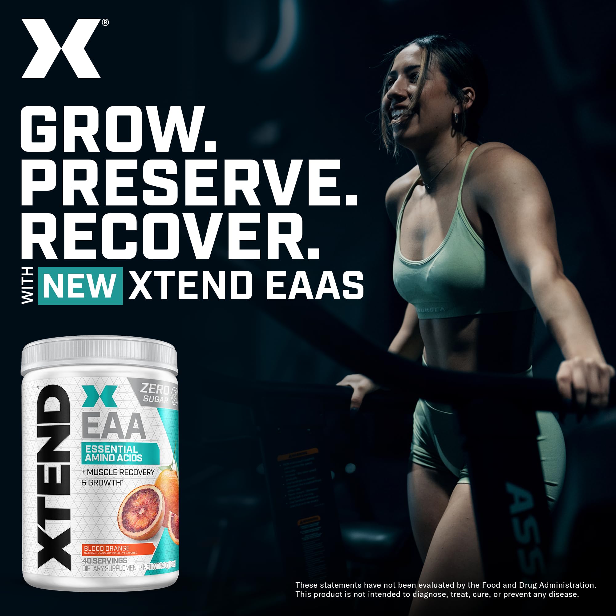 Xtend EAA scoop measure emphasizes precise dosing for effective intake.