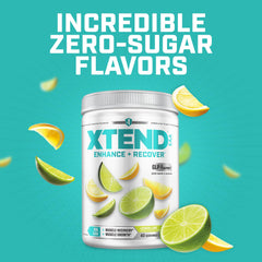 Scivation Xtend label close-up showing electrolytes for daily hydration.
