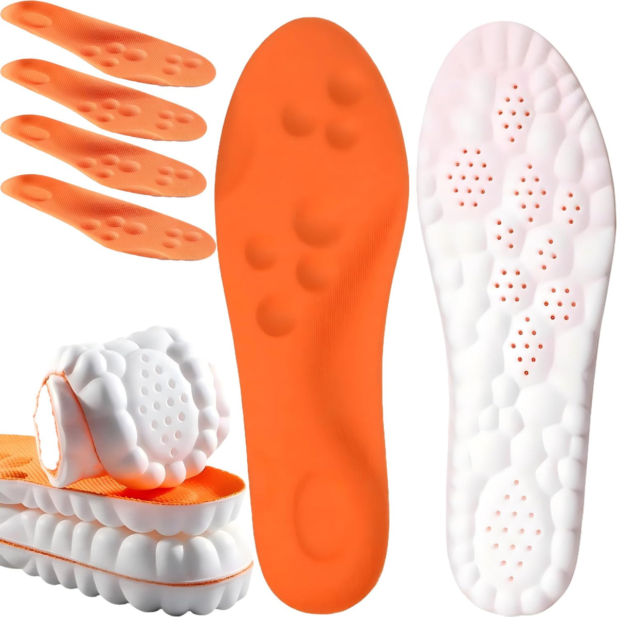 Sckoemo 4D cloud insoles provide breathable comfort for all-day wear