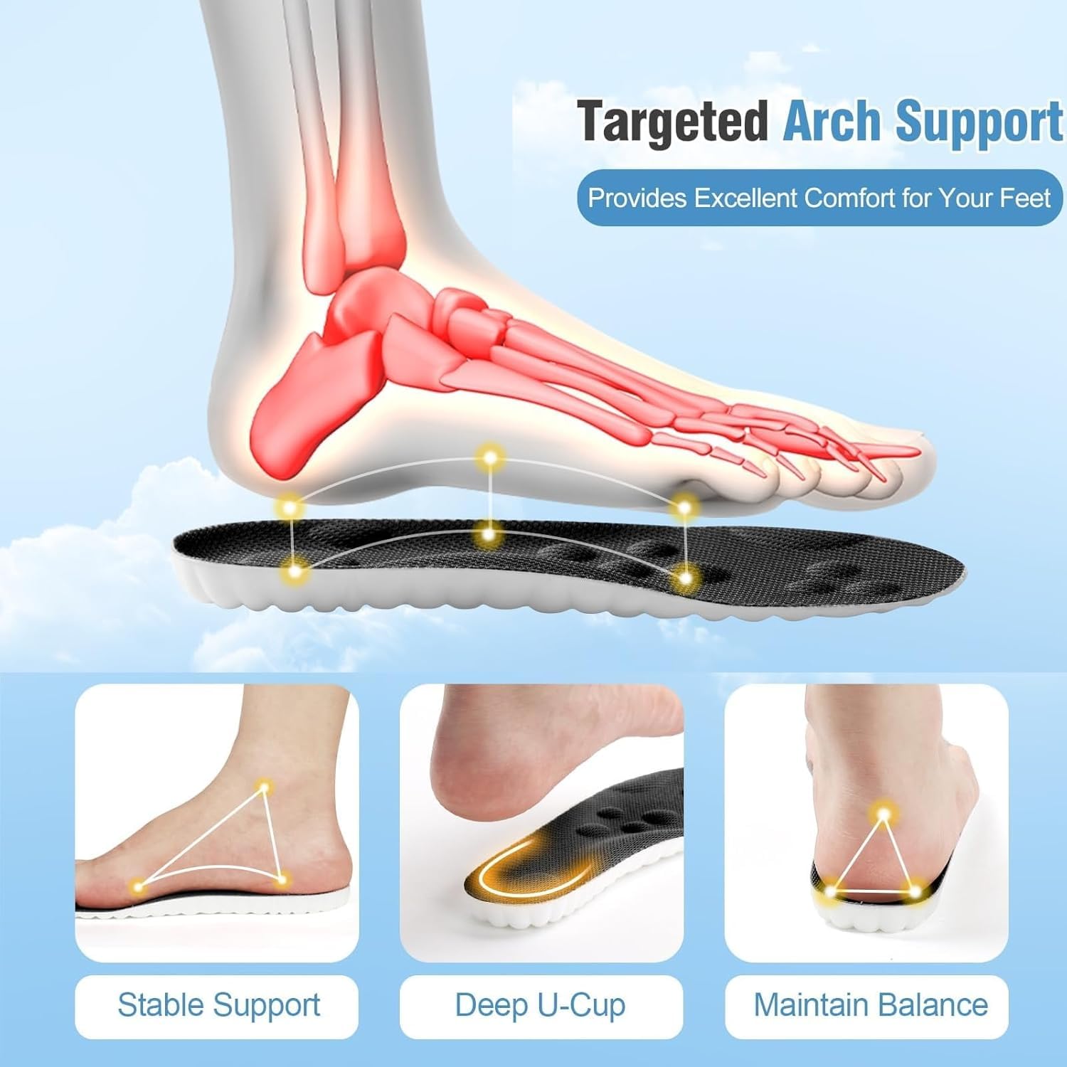 Sckoemo washable insoles are easy to clean after workouts or long days