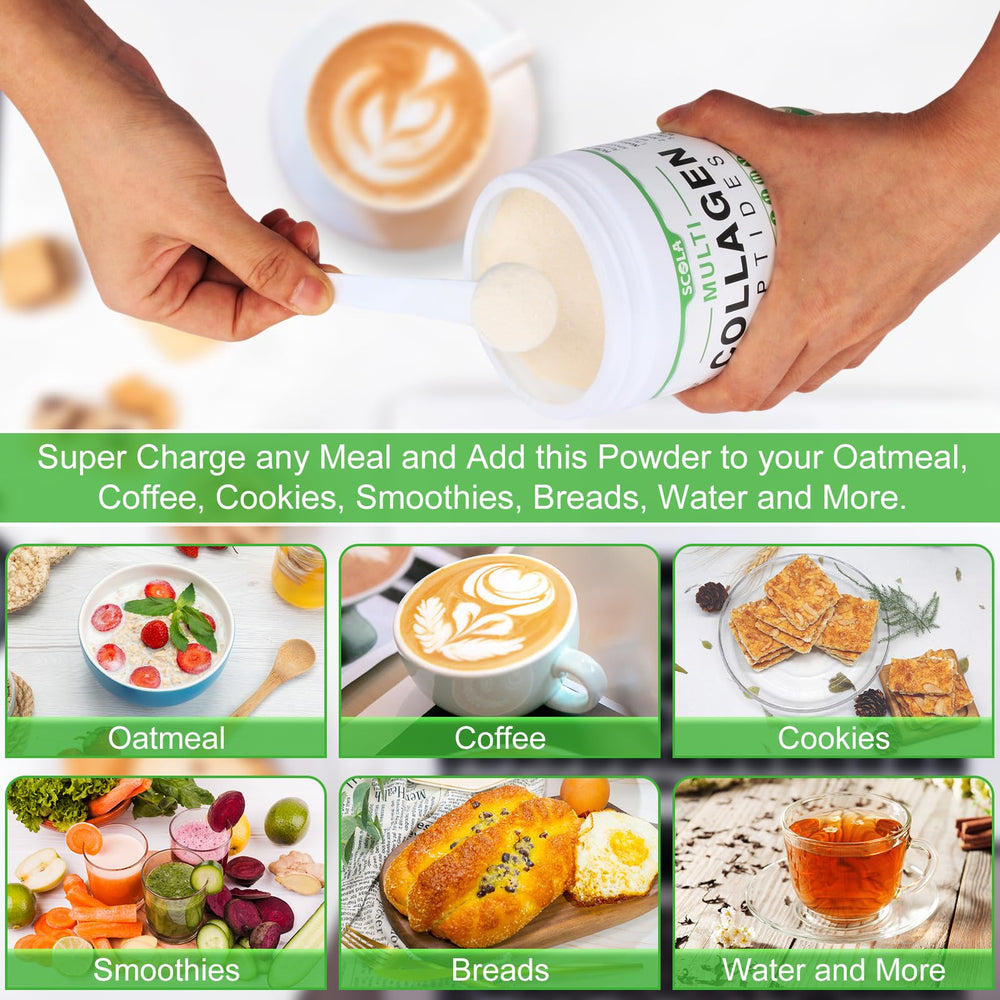 SCOLA collagen peptides mixed into yogurt for quick nutrition