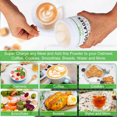 SCOLA collagen peptides mixed into yogurt for quick nutrition