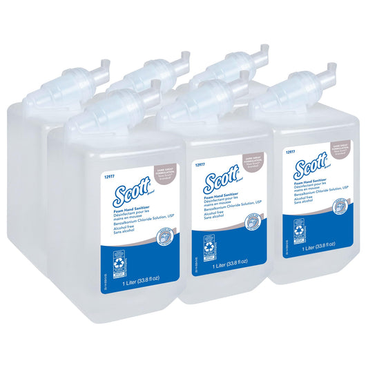 Scott Professional clear foaming sanitizer bottle fragrance-free for sensitive skin.
