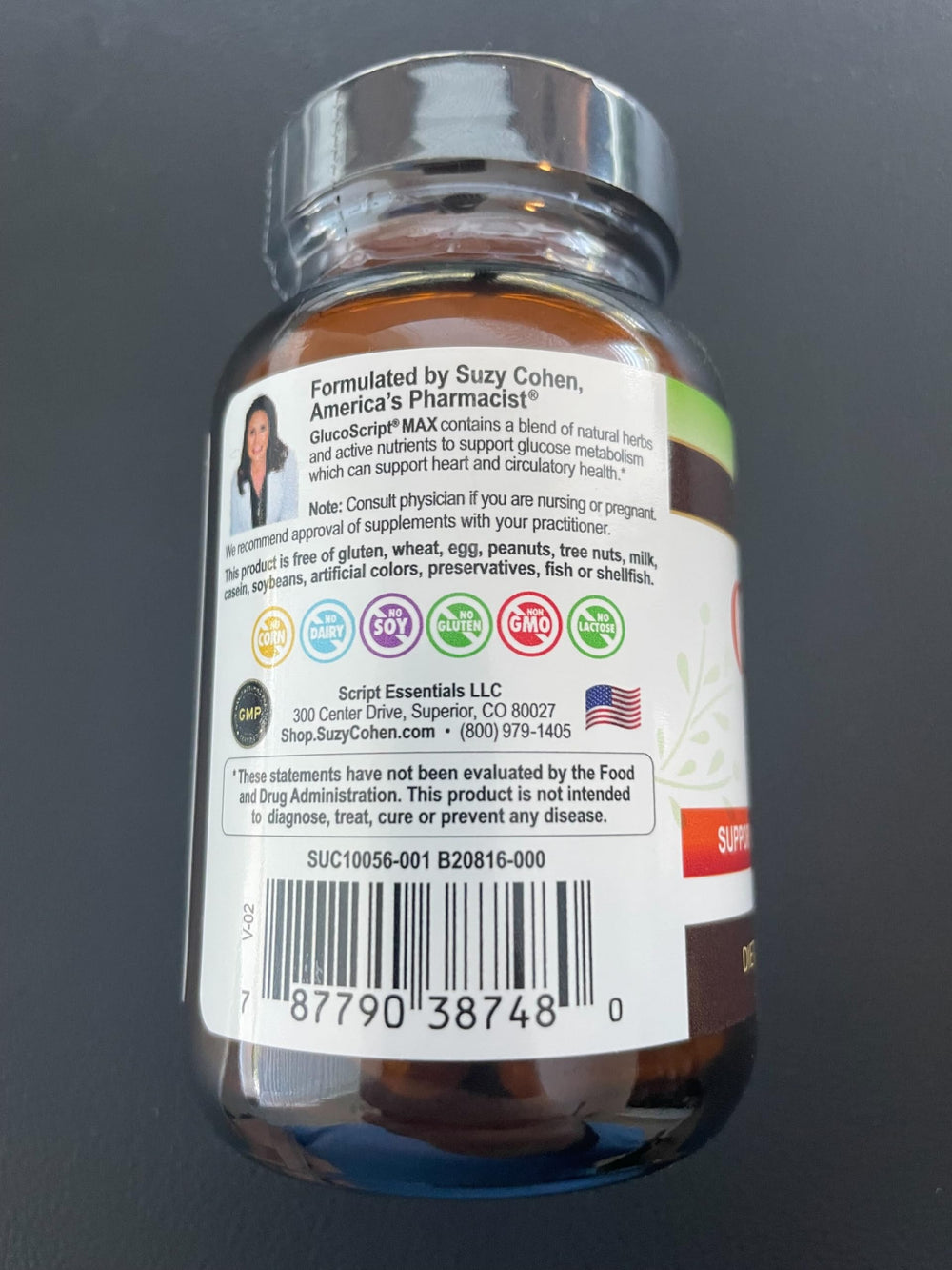 Gluco Script cinnamon and herbs, part of a comforting daily supplement routine.