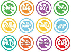 Packaging highlights gluten-free and non-GMO vegetarian details.