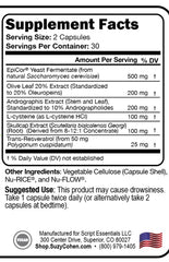 Script Essentials Immune Script capsules close-up highlight nightly relaxation potential.