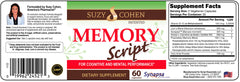 Memory Script capsules closeup for cognitive support and focus.