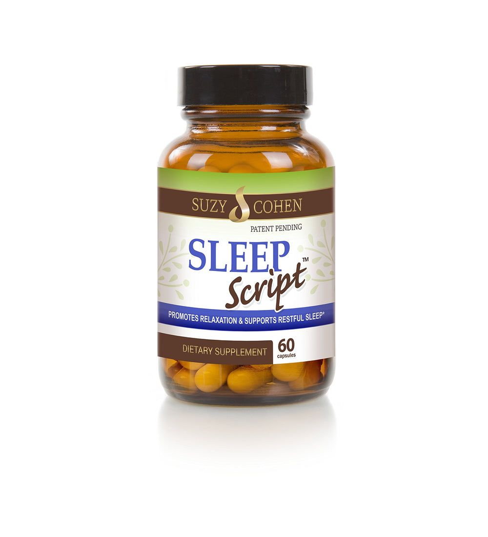 Script Essentials Sleep Script bottle ready for a restful night