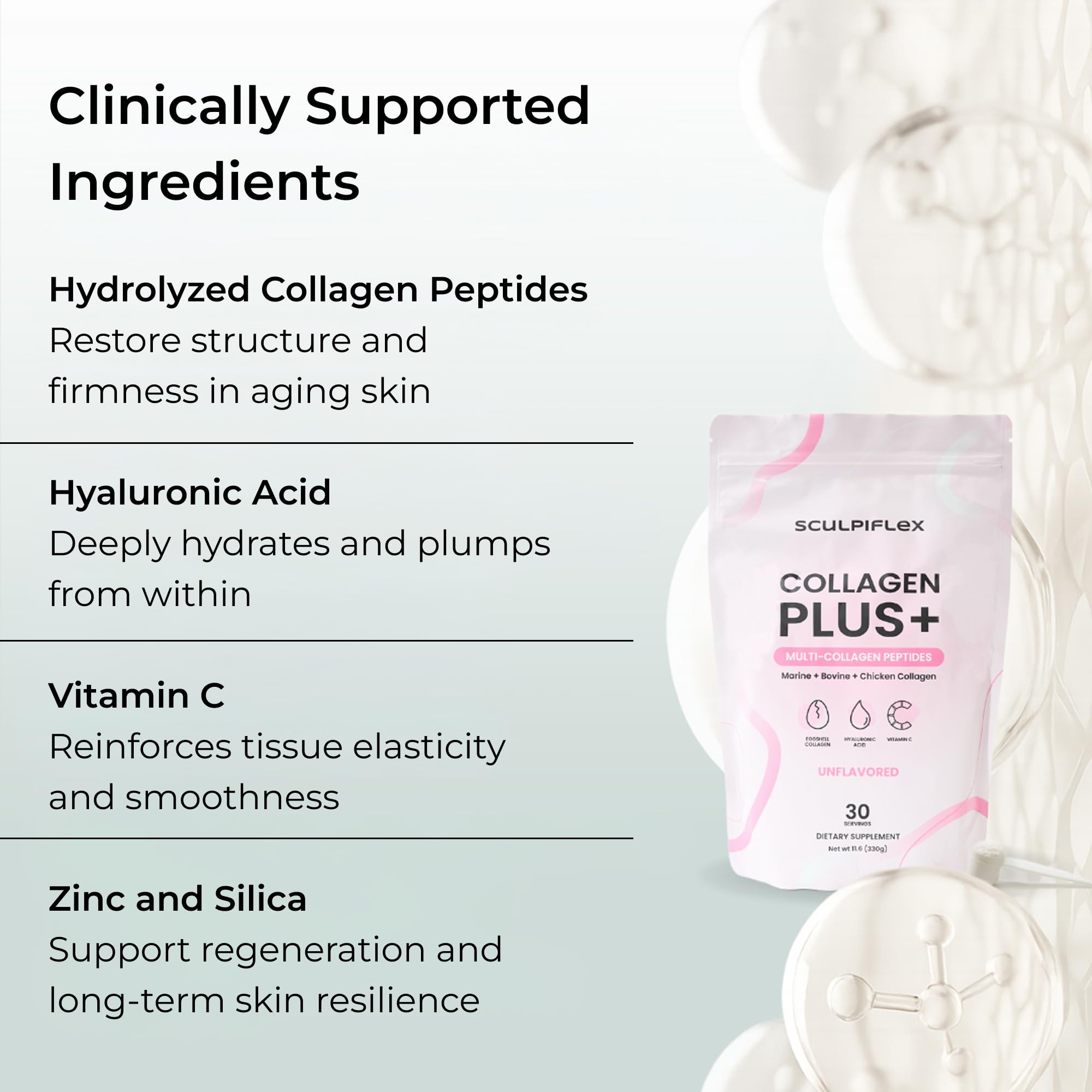 Close-up of SCULPIFLEX elasticity focus on firmer arms and thighs