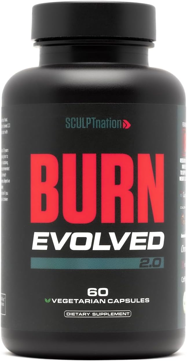 Sculpt Nation Burn bottle front for daytime fat burning.