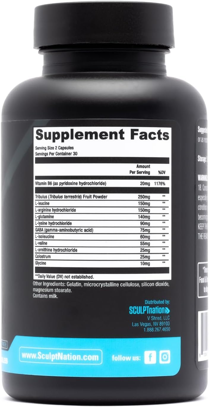 Sculpt Nation gluten-free capsules pack for recovery.