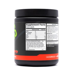 Sculpt Nation Greens Strawberry on-the-go energy with gym bag nearby