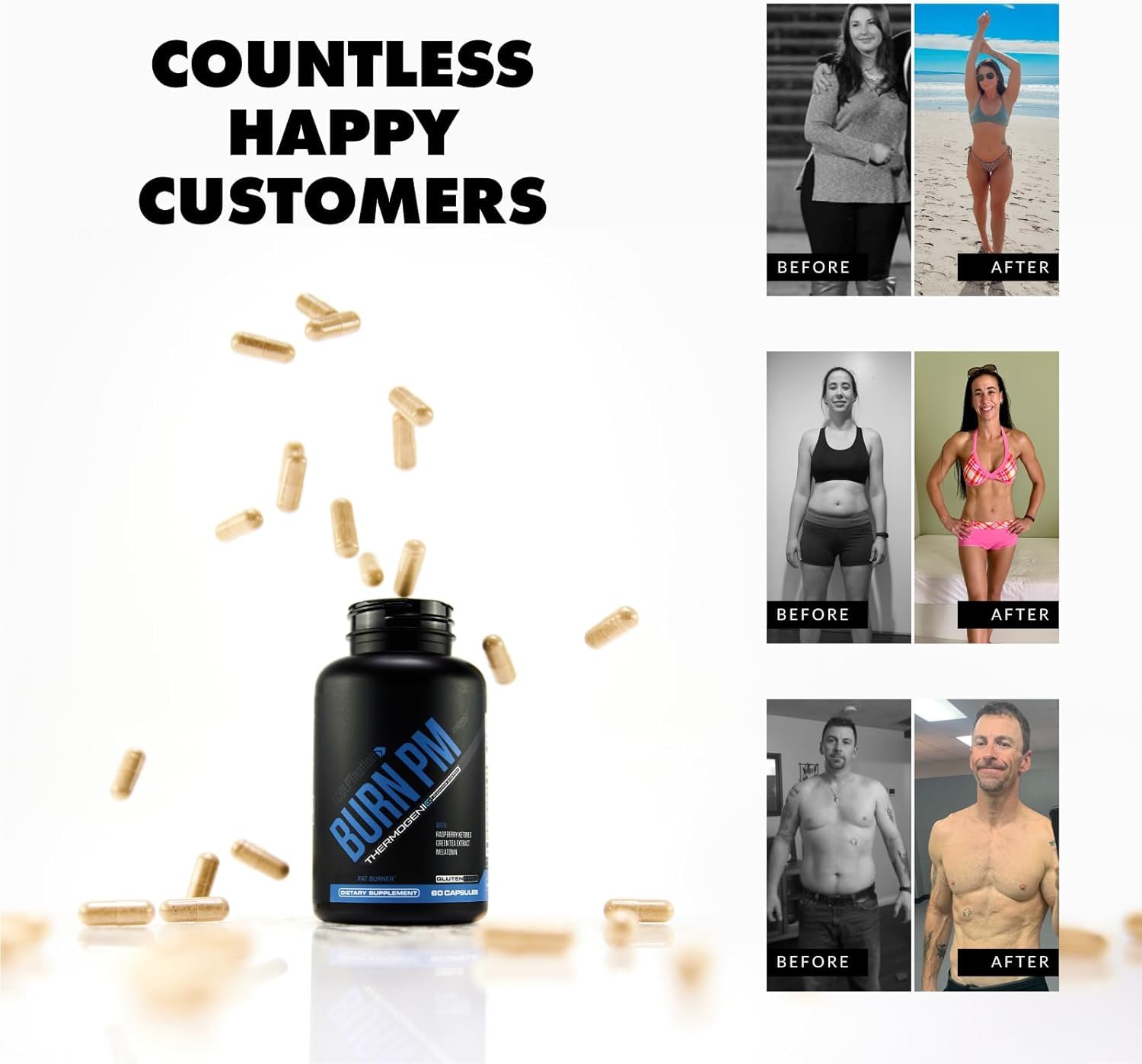 Sculpt Nation Nighttime Metabolism Capsules image of gluten-free capsules.