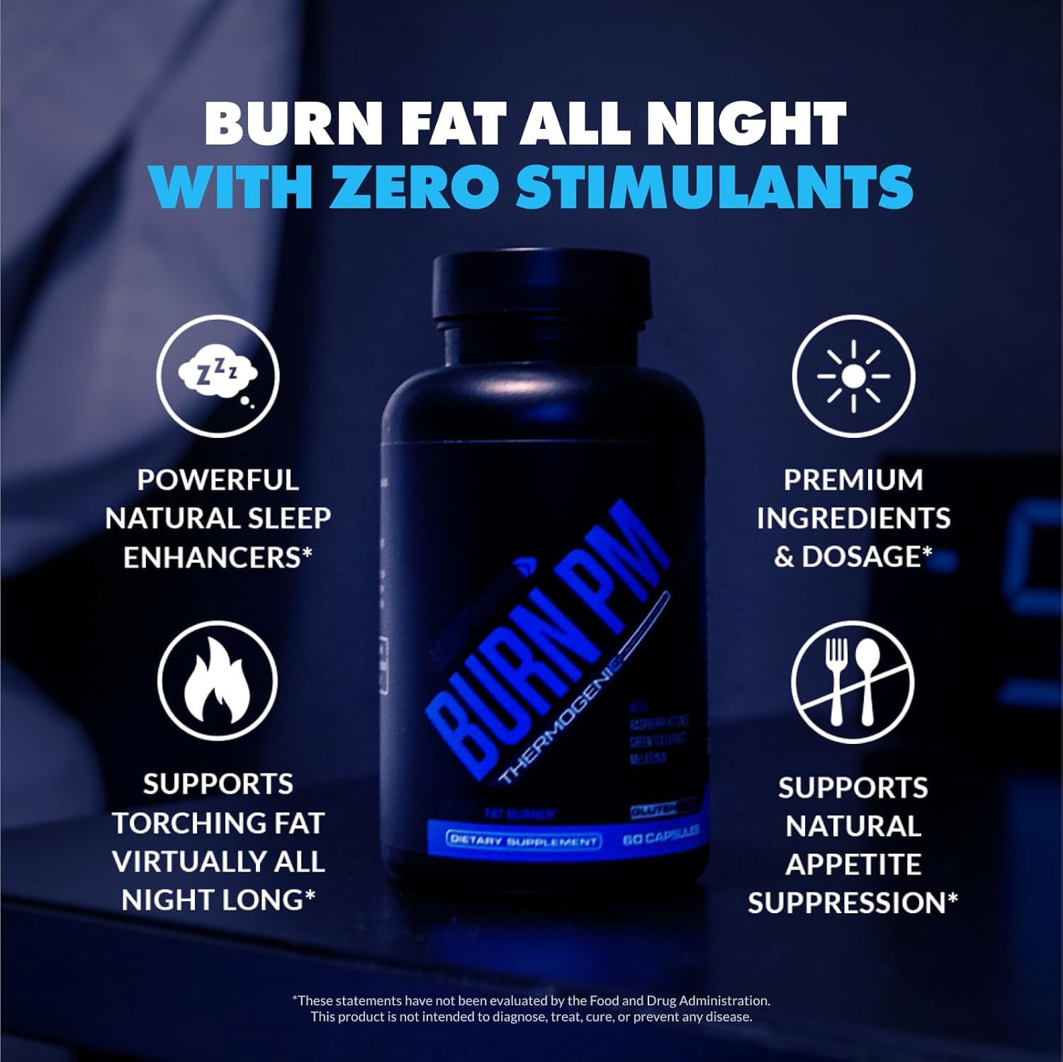 Sculpt Nation Melatonin image showing sleep support in a nighttime routine.