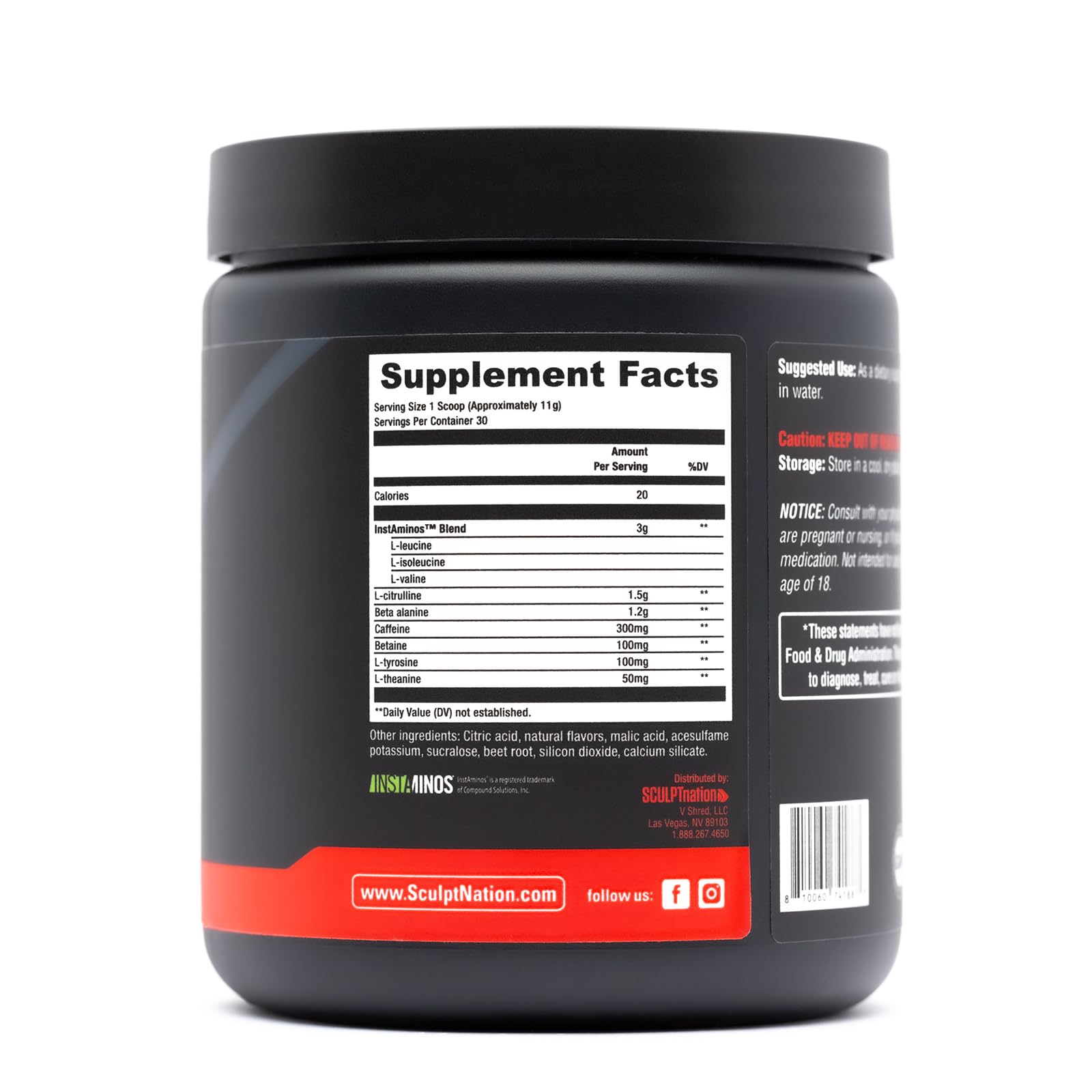 Sculpt Nation PreWorkout Fruit Punch glass pour ready for workouts