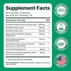 Sculptique Lymphatic Drainage Capsules label close-up shows herbal blend.