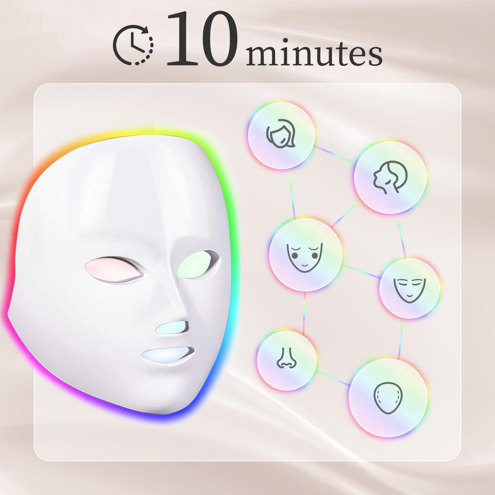 SDKWDH LED Face Mask dedicated controller for precise mode and time settings.