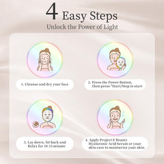 SDKWDH LED Face Mask soft silicone eye cushion enhances comfort during sessions.