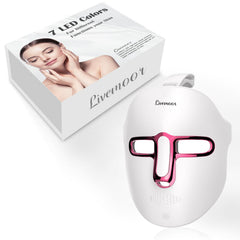 SDKWDH red light face mask in use for at-home skin rejuvenation
