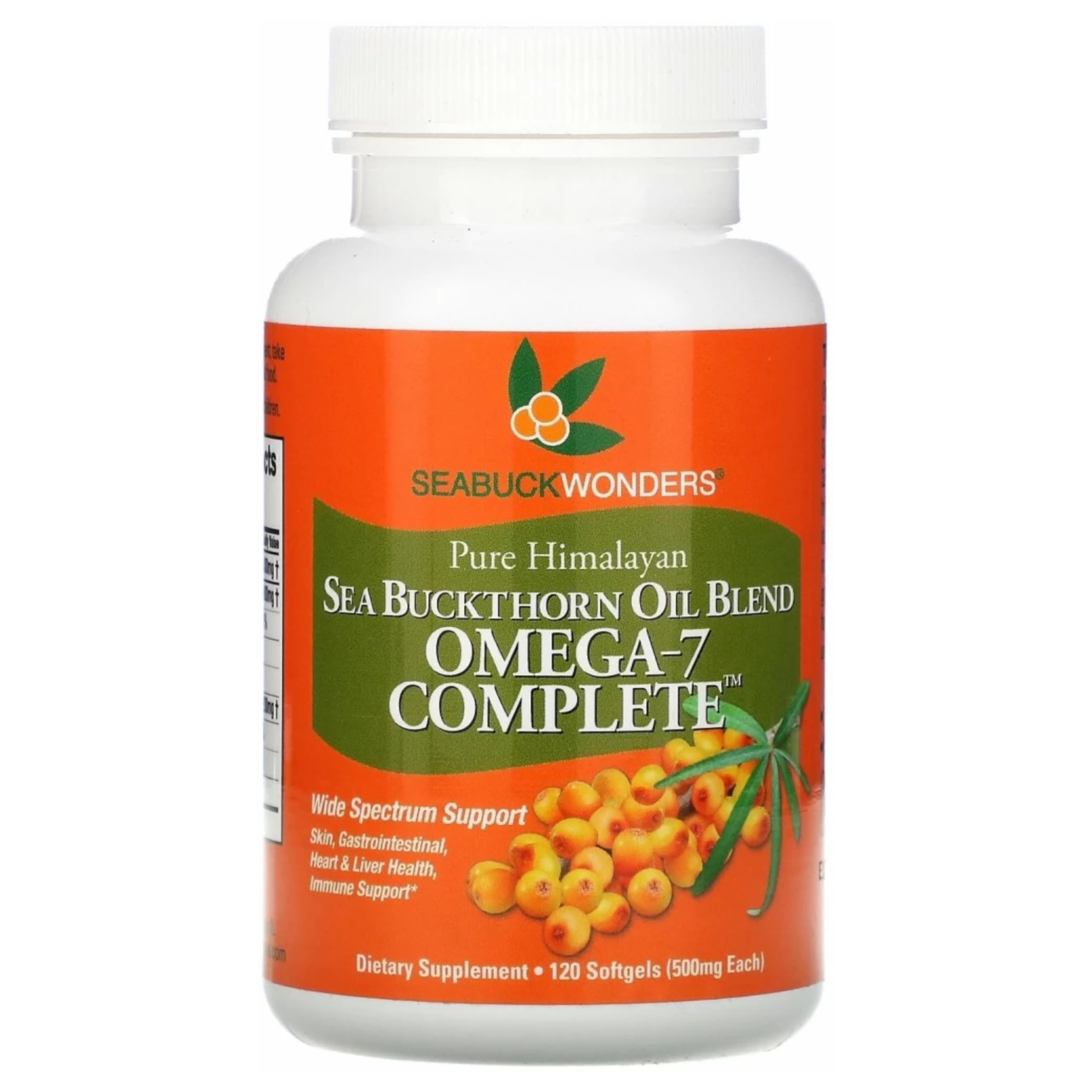 SEABUCKWONDERS Organic Sea Buckthorn Oil softgels for skin hydration and overall wellness