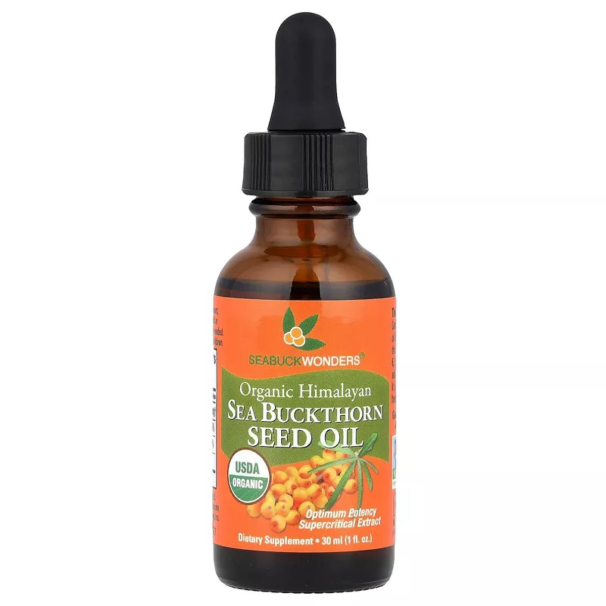 SEABUCKWONDERS sea buckthorn seed oil bottle for daily internal and topical use
