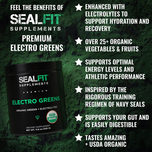 SEALFIT ElectroGreens glass mixed shows vibrant greens for daily energy.