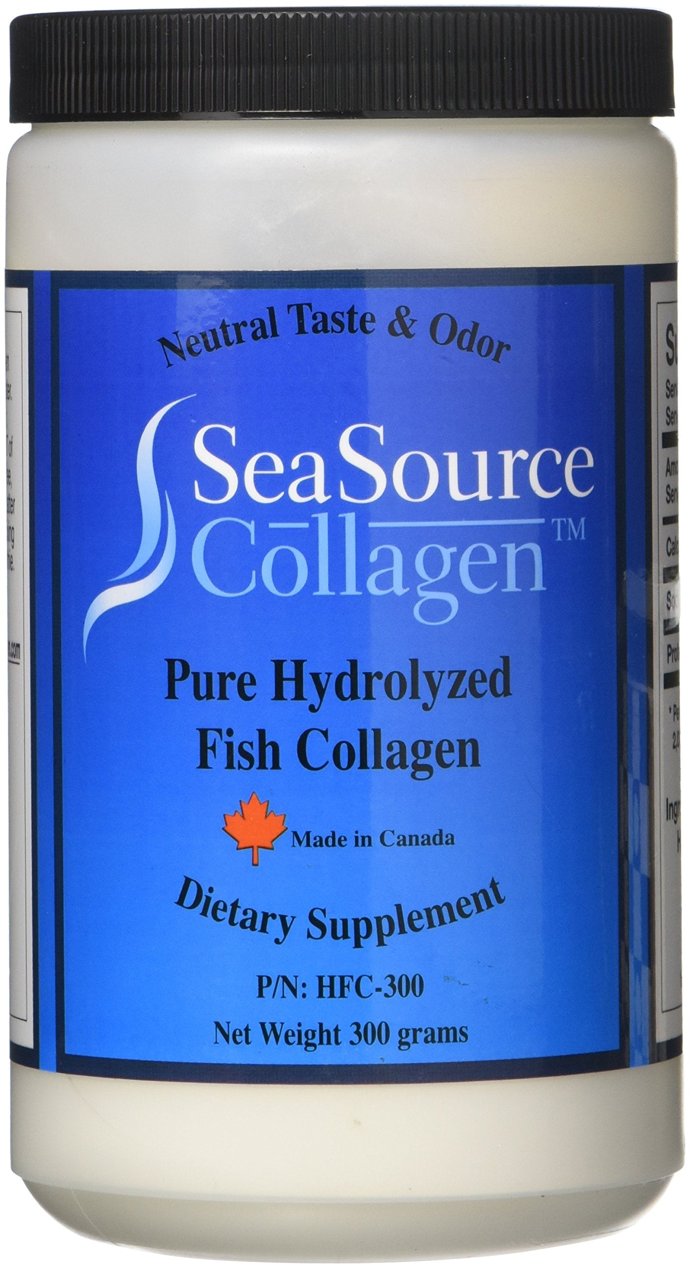 SeaSource Collagen powder bottle showing daily skin support and hydration