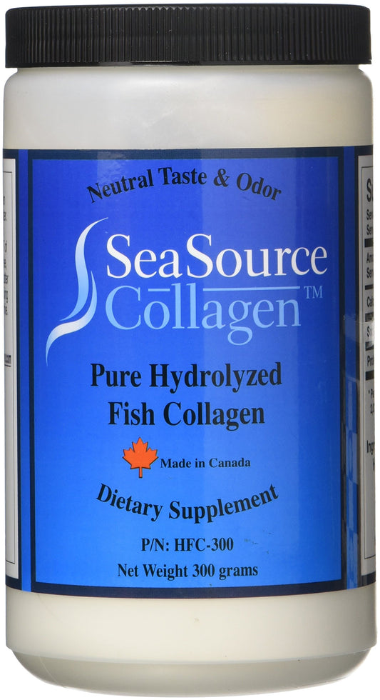 SeaSource Collagen powder bottle showing daily skin support and hydration