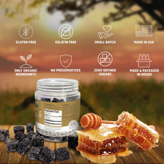 Seattle Elderberry Gummies texture close-up shows chewy, kid-friendly consistency