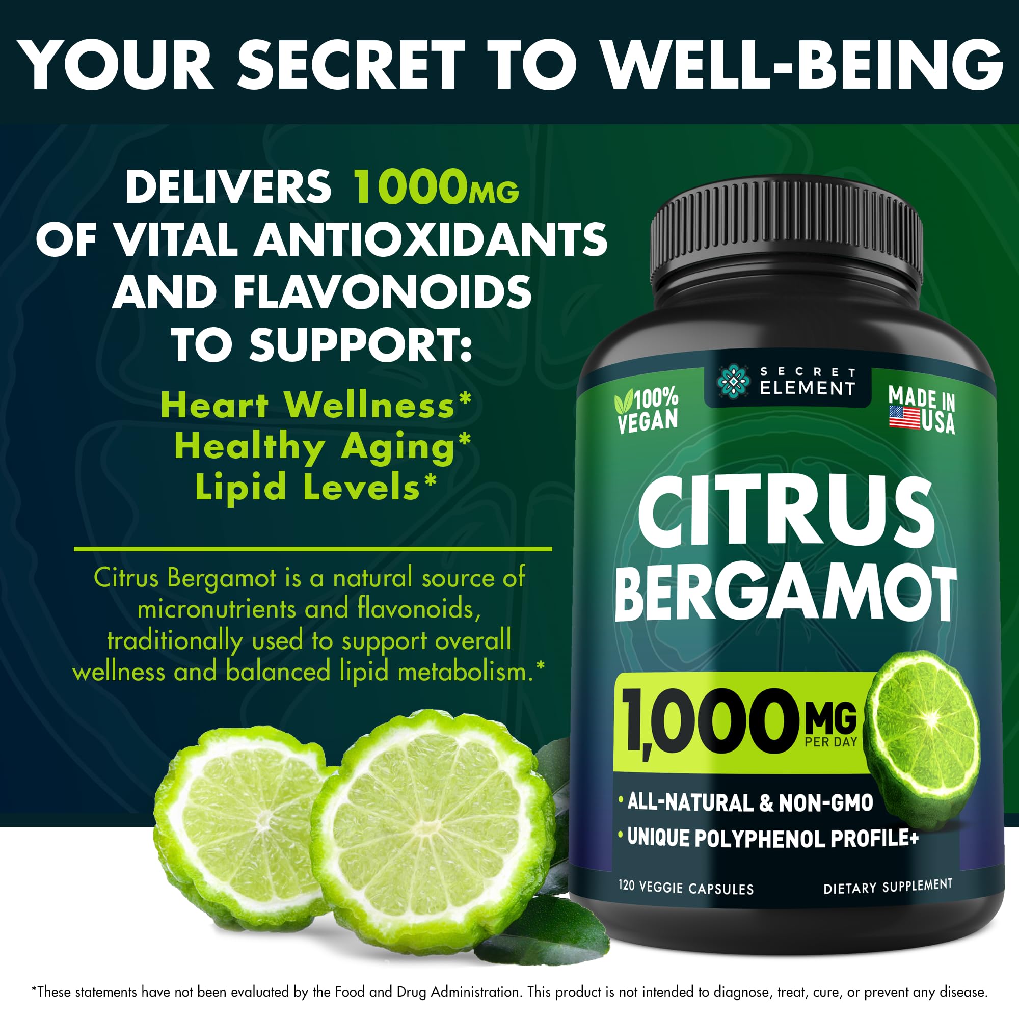 Secret Element Citrus Bergamot 3-pack packaging for convenient routine.