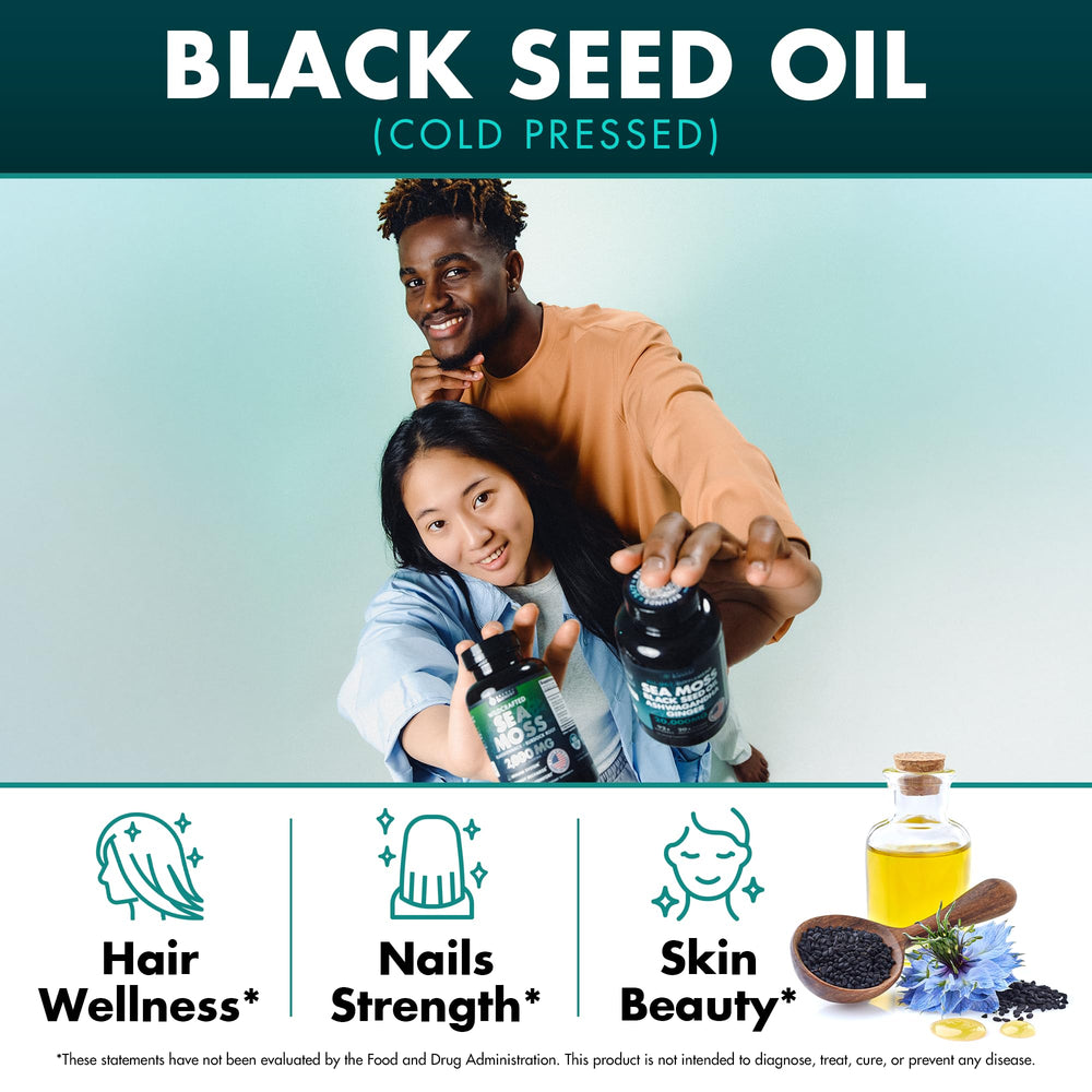 Secret Element seamoss burdock blend highlights natural synergy.