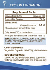 Secrets of the Tribe Ceylon Cinnamon tincture bottle with dropper for precise dosing