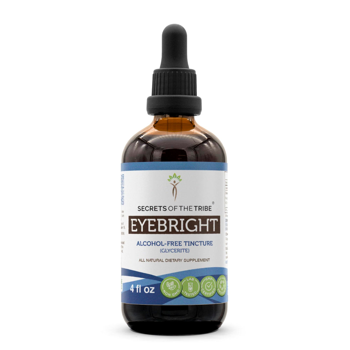 Secrets of the Tribe Eyebright tincture bottle with label for daily use