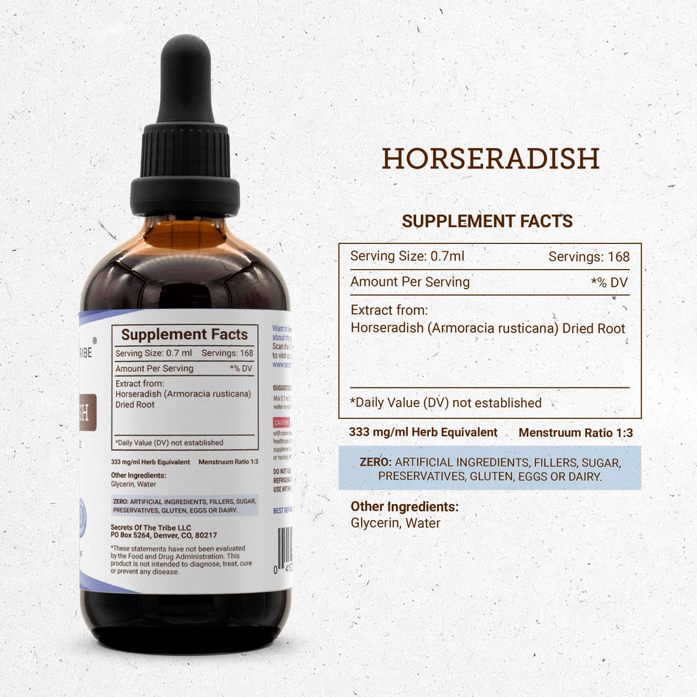 Secrets of the Tribe horseradish dried root bundle sustainably harvested for authentic potency.