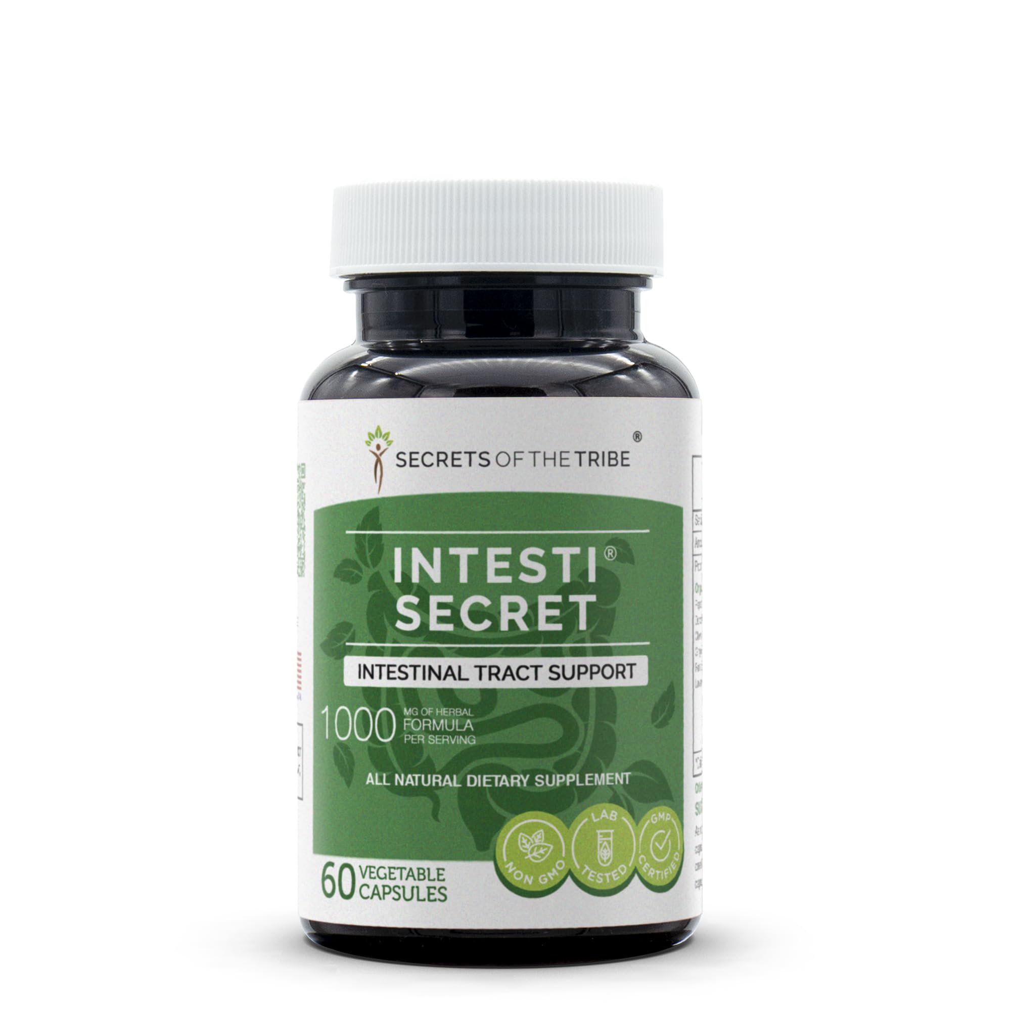 Secrets of the Tribe Intesti Secret bottle cap seals freshness for daily routines.