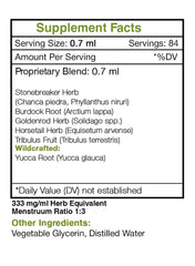 Secrets of the Tribe Stone Breaker Blend label with lab-tested badge.