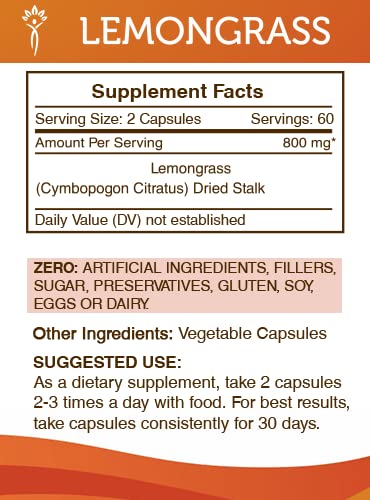 Secrets of the Tribe Lemongrass label detail — purity and safety cues