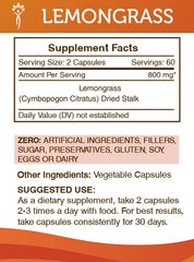 Secrets of the Tribe Lemongrass label detail — purity and safety cues