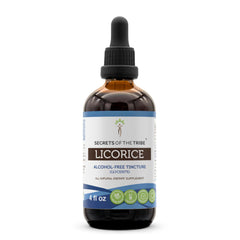 Secrets of the Tribe licorice liquid extract bottle for convenient daily use.